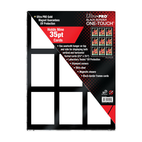 Ultra Pro - 9 Pocket Black Border UV One-Touch Magnetic Holde