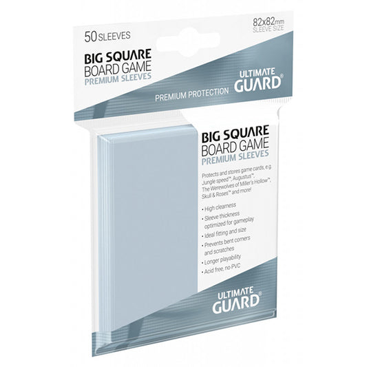 Ultimate Guard - Premium Soft Sleeves for Board Game Cards - Big Square 50pk