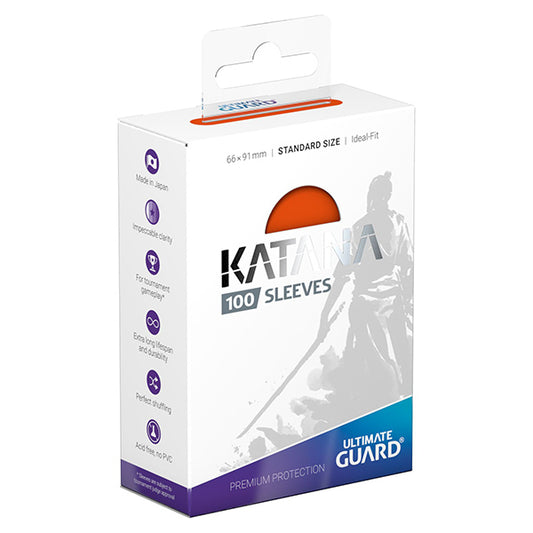 Ultimate Guard - Katana Sleeves - Standard Size - Orange 100 Pack