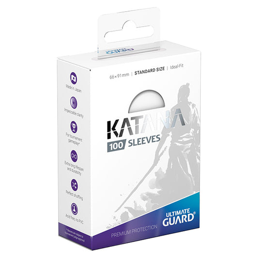 Ultimate Guard - Katana Sleeves - Standard Size - Transparent 100 Pack