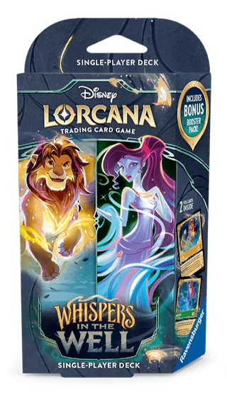 lorcana which starter deck Disney (60ct) Rise of the Floodborn : Merlin / Ti Twenty Sided Equipped with magic brush and magic book Archazia's Island Disney Lorcana Starter